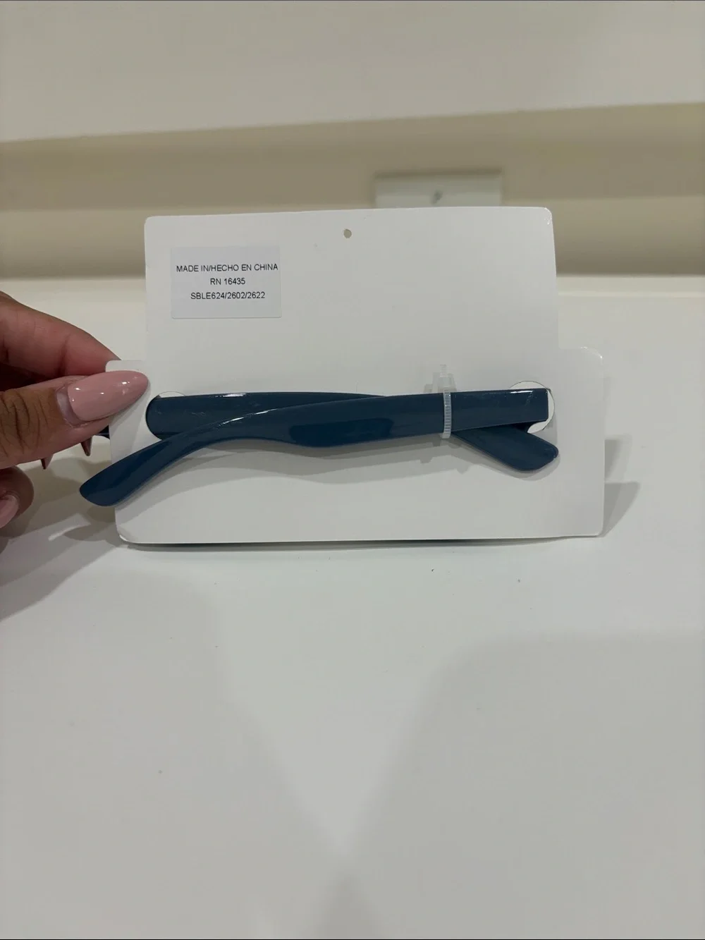 Tahari Grayish Blue Square Sunglasses with Black Lenses